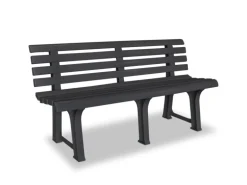 vidaXL Gartenbank 145,5 cm Kunststoff Anthrazit