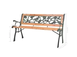 vidaXL Gartenbank Holz 122 cm