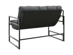 vidaXL Gartenbank mit Kissen Anthrazit 113 cm Stahl