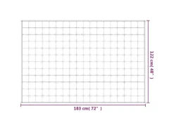vidaXL Gewichtsdecke Grau 122x183 cm 5 kg Stoff Modell 1