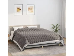 vidaXL Gewichtsdecke Grau 220x260 cm 15 kg Stoff