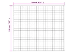 vidaXL Gewichtsdecke Grau 200x230 cm 13 kg Stoff