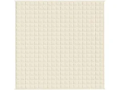 vidaXL Gewichtsdecke Hellcreme 200x200 cm 9 kg Stoff Modell 1