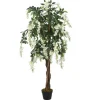 vidaXL Glyzinienbaum Künstlich 840 Blätter 120 cm Grün und Weiß