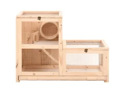 vidaXL Hamsterkäfig 81x40x60 cm Massivholz Tanne