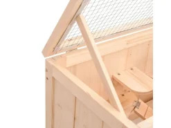 vidaXL Hamsterkäfig 60x30x35 cm Massivholz Tanne