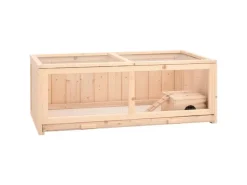 vidaXL Hamsterkäfig 104x52x38 cm Massivholz Tanne