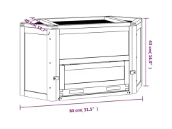 vidaXL Hamsterkäfig 80x40x43 cm Massivholz Tanne