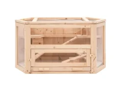 vidaXL Hamsterkäfig 80x40x43 cm Massivholz Tanne
