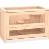 vidaXL Hamsterkäfig 60x35,5x42 cm Massivholz Tanne
