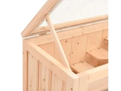 vidaXL Hamsterkäfig 60x35,5x42 cm Massivholz Tanne