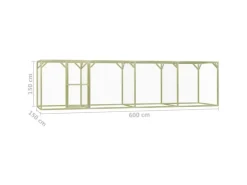 vidaXL Hühnerkäfig 1,5x6x1,5 m Imprägniertes Kiefernholz