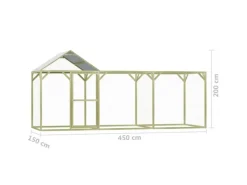 vidaXL Hühnerkäfig 4,5x1,5x2 m Imprägniertes Kiefernholz