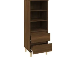 vidaXL Highboard Braun Eichen-Optik 40x36x110 cm Holzwerkstoff 821243