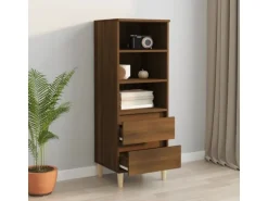 vidaXL Highboard Braun Eichen-Optik 40x36x110 cm Holzwerkstoff 821243