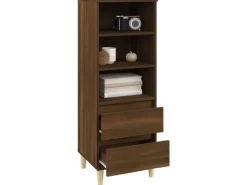 vidaXL Highboard Braun Eichen-Optik 40x36x110 cm Holzwerkstoff 821243