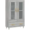 vidaXL Highboard Grau Sonoma 69,5x31x115 cm Holzwerkstoff 828282