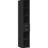 vidaXL Highboard Schwarz 30x42,5x185 cm Holzwerkstoff 846237