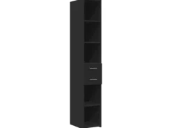 vidaXL Highboard Schwarz 30x42,5x185 cm Holzwerkstoff 846237