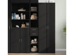 vidaXL Highboard Schwarz 30x42,5x185 cm Holzwerkstoff 846237