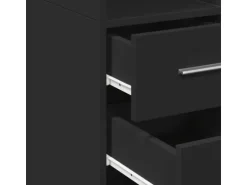 vidaXL Highboard Schwarz 30x42,5x185 cm Holzwerkstoff 846237
