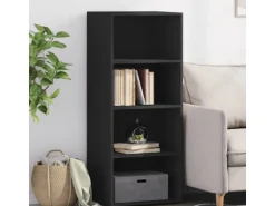 vidaXL Highboard Schwarz 50x41x124 cm Holzwerkstoff 846398