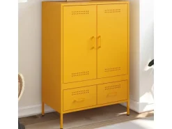 vidaXL Highboard Senfgelb 68x39x101,5 cm Stahl 843111