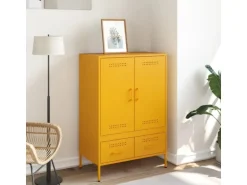 vidaXL Highboard Senfgelb 68x39x101,5 cm Stahl 843111