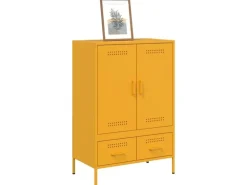 vidaXL Highboard Senfgelb 68x39x101,5 cm Stahl 843111