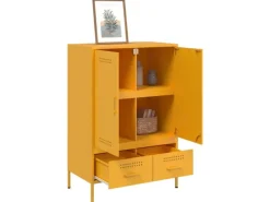 vidaXL Highboard Senfgelb 68x39x101,5 cm Stahl 843111