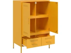 vidaXL Highboard Senfgelb 68x39x101,5 cm Stahl 843111