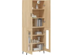 vidaXL Highboard Sonoma-Eiche 69,5x34x180 cm Holzwerkstoff 3195750