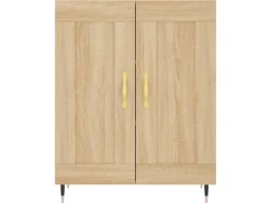 vidaXL Highboard Sonoma-Eiche 69,5x34x180 cm Holzwerkstoff 3198324