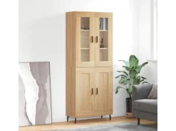 vidaXL Highboard Sonoma-Eiche 69,5x34x180 cm Holzwerkstoff 3198356