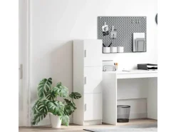 vidaXL Highboard Weiß 31,5 x 32 x 124 cm Holzwerkstoff 869346