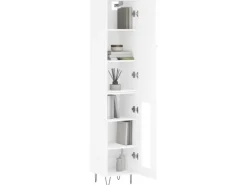 vidaXL Highboard Weiß 34,5x34x180 cm Holzwerkstoff 3199073