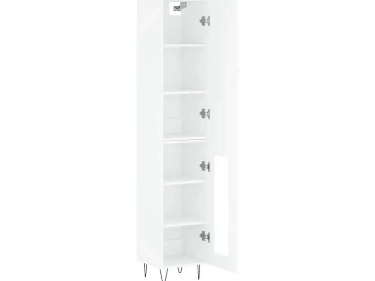 vidaXL Highboard Weiß 34,5x34x180 cm Holzwerkstoff 3199073