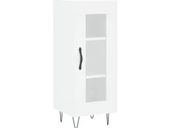 vidaXL Highboard Weiß 34,5x34x180 cm Holzwerkstoff 3199073