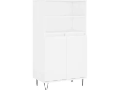 vidaXL Highboard Weiß 60x36x110 cm Holzwerkstoff 831484