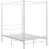 vidaXL Himmelbett Weiß Metall 120x200 cm651108