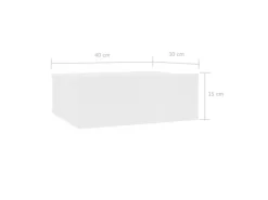 vidaXL Hängende Nachttische 2 Stk Weiß 40x30x15 cm Holzwerkstoff