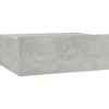 vidaXL Hängender Nachttisch Betongrau 40x30x15 cm Holzwerkstoff