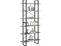 vidaXL Hochschrank Grau Sonoma 100x30x210 cm Holzwerkstoff