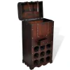 vidaXL Holz-Flaschenregal für 9 Flaschen mit Aufbewahrungstruhe