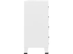 vidaXL Industrial Kommode mit Schubladen Weiß 78x40x93 cm Metall