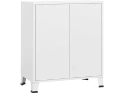 vidaXL Industrial Kommode mit Schubladen Weiß 78x40x93 cm Metall