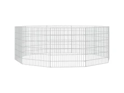 vidaXL Kaninchenkäfig 10 Paneele 54x60 cm Verzinktes Eisen vidaXL Freilaufgehege 10-teilig 54x60 cm Verzinktes Eisen