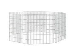 vidaXL Kaninchenkäfig 8 Paneele 54x60 cm Verzinktes Eisen