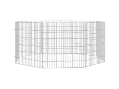 vidaXL Kaninchenkäfig 8 Paneele 54x60 cm Verzinktes Eisen