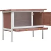 vidaXL Kaninchenstall 1 Ebene Braun Holz